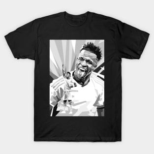 Vinicius jr greyscale illustration T-Shirt